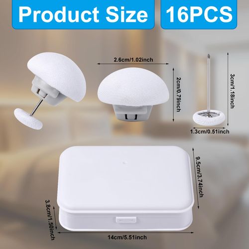 16pcs Duvet Pin Duvet Clips, Anti-Slip Duvet Snaps Cover Clips Prevent Shifting Duvet Comforter Inside Clips Strong Hold Duvet Button Fasteners Bedding Accessories for Curtains Quilts Cushions
