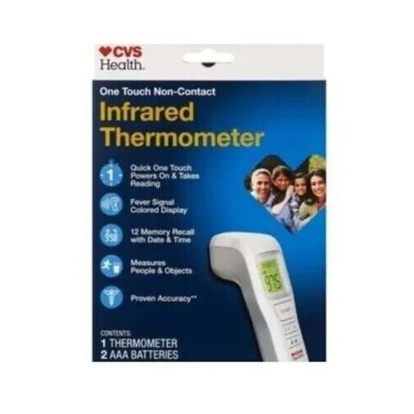 New CVS Health One Touch Forehead Infrared Thermometer Fever Virus Temperature