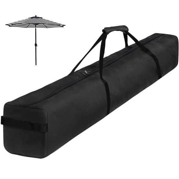 Bicherub Umbrella Storage Bag 67 Inch Umbrella Carry Bag Beach Umbrella Storage Bag Oversized Patio Hammock and Steel Stand Storage Bag,Black