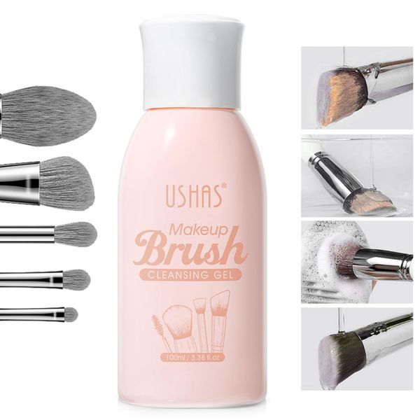 Make-Up Brush Cleaner Beauty brush Cleaning Liquid Mild Water Based Brush Puff Cleaner-Removes Makeup Dead Skin Bacteria and Dirt from Makeup Brushes Cruelty-Free Fast Drying Easy to Use