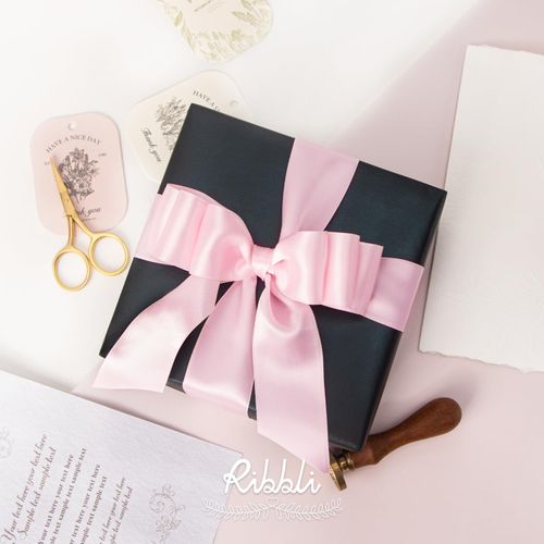 Ribbli Light Pink Satin Ribbon Double Faced Satin 1-1/2 Inch x Continuous 50 Yards-Baby Pink Ribbon for Gift Wrapping Crafts Wedding Decoration Bows Bouquet Floral Arrangement