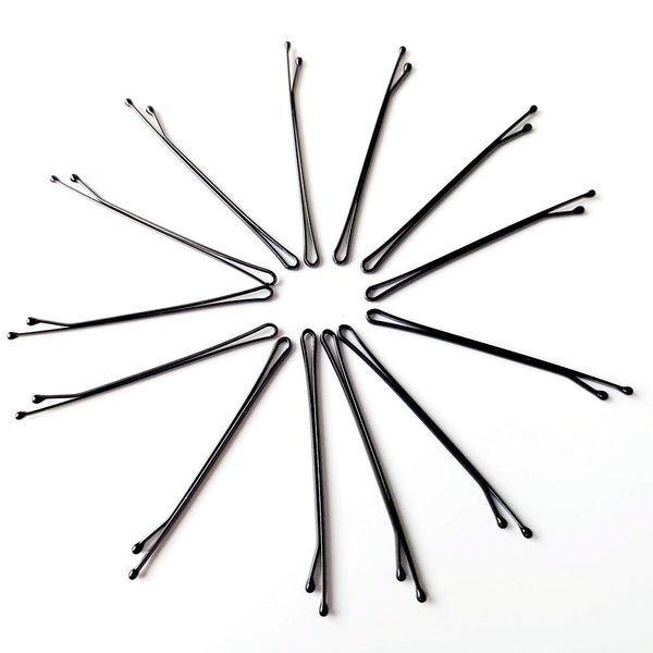 100Pcs Black Bobby Pins Black Barrette Hairstyle Tools Accessories (Black thin)