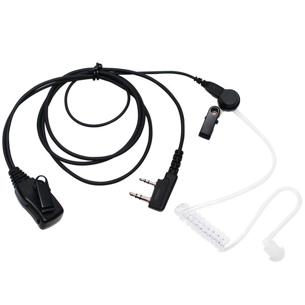 Replacement Kenwood TK-3202 Pro Talk XLS FBI Earpiece with Push to Talk (PTT) Microphone - Acoustic Earphone For Kenwood TK-3202 Pro Talk XLS Radio - Headset for Security and Surveillance