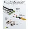 goobay 61091 - CAT 8.1 Network Cable/LAN Cable - High Speed 40Gbits Patch Cable with S/FTP PiMF Shielding/Black / 0.25 m