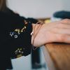 Philip Jones Rose Gold Plated Teardrop Bangle