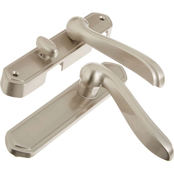 Wright Products - Castellan Surface Lever Mount Latch with Deadbolt for Screen and Storm Doors, Satin Nickel - Pack of 2