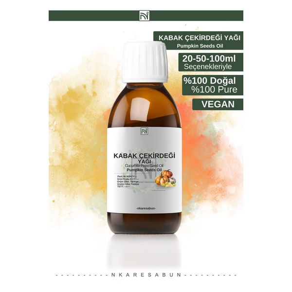 Kabak Çekirdeği Yağı 50 ml %100 Doğal Katkı ve Koruyucu içermez. Pumpkin Seeds Oil