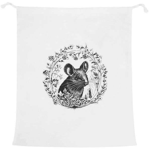 'Field Mouse in a Wreath' Laundry/Washing/Storage Bag (LB00029607)