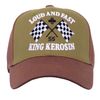 King Kerosin Men's Baseball Cap Biker Vintage Loud and Fast, brown