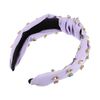 VOCOSTE Purple Headband Diamond Women Knotted Fashion Pleated Headband Versatile Outerwear Hair Accessories 1pc