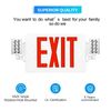 Spectsun 6 Packs Exit Light Red led Exit Sign with Lighting Combo Battery Backup