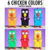 Animolds Shake Me Rubber Chicken (Random Color)