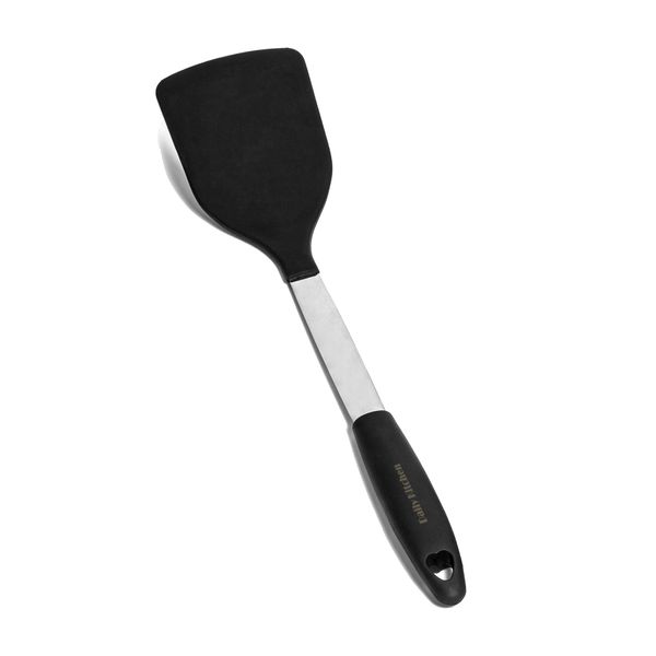 Daily Kitchen Spatula Heat Resistant Silicone and Stainless Steel - Solid Turner Spatula Rubber Grip - Flexible Silicone Spatula Turner for Cooking and Non Stick Cookware - Versatile Kitchen Spatula