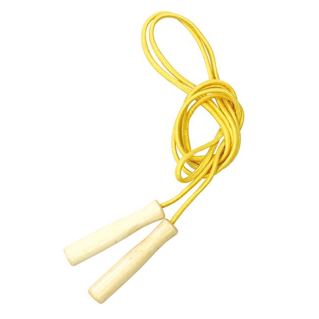 Colorful Wooden Pattern Jump Rope Yellow