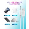 2.7Ft USB DC Charging Cable 2.5mm DC Charger Cord Fast Charging Replacement Cable - 3 Pack