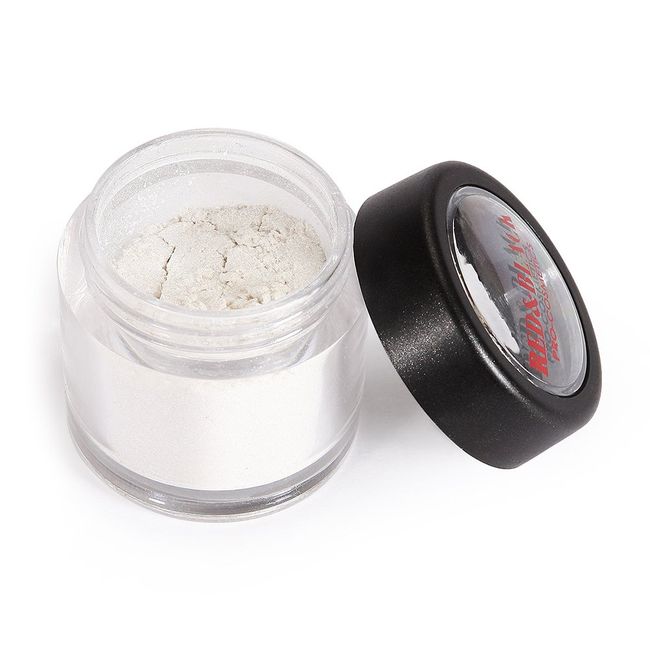 Red&Black Shimmer Eyeshadow Powder Glitter Shine Pearl Dust Powder for Face and Body 3g (White)