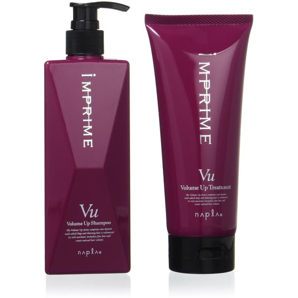 Napla Imprime Volume Up Shampoo, 9.1 fl oz (280 ml) & Volume Up Treatment 7.1 oz (200 g) Set