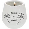 Pavilion - Make a Wish White Ceramic Soy Serenity Scented Candle, 8 oz