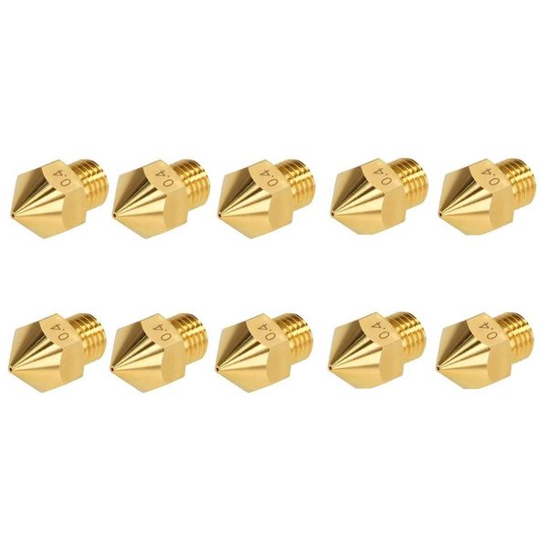 10pcs 3D Printer Nozzles 0.4mm Brass Ender-3 Ender-3 pro Ender-5 Ender-3 V2 3D Printer Parts