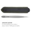 GERMANIKURE Slanted Tweezers in Leather Case - Made in Solingen Germany