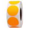 Orange Fluorescent Circle Stickers, 25mm 1 Inch Dot Labels 500 Pack