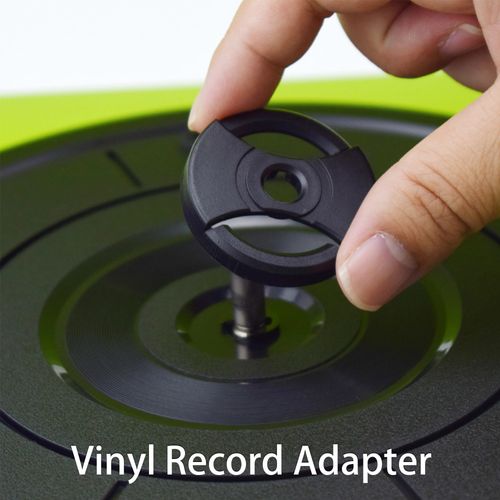 Lovermusic Black 7 Inch 45 RPM ABS Vinyl Record Centre-Hole Adapter for Turntables Record