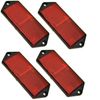 Red Large Rectangular Rear Reflector Pack of 4 Trailer Fence/Gate Post TR073