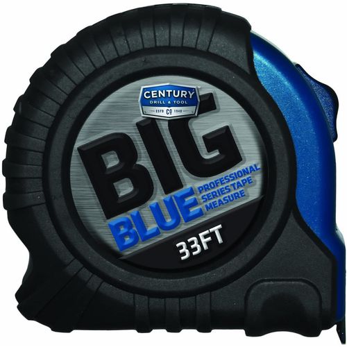 Century Drill & Tool's Big Blue Tape Measure - 33-Foot, Durable and Accurate Measuring Tape with Magnetic Tip for Easy Use, Perfect for DIY and Professional Projects