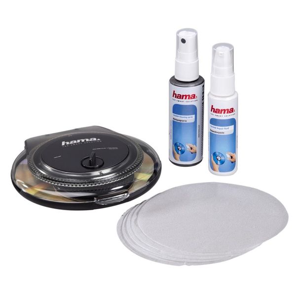 Hama CD/DVD Repair and Cleaning Kit, With Cleaning Fluid, Repair Paste and Polishing Pad