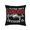 Flying And Crashing Camera Drones Quadcopter Throw Pillow