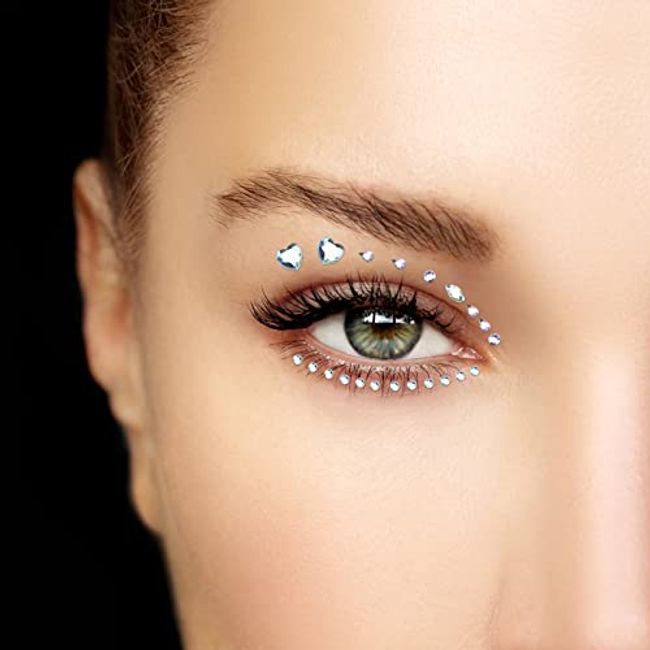6 Sheets Face Jewels For Women Face Gems Stick On Eye Forehead
