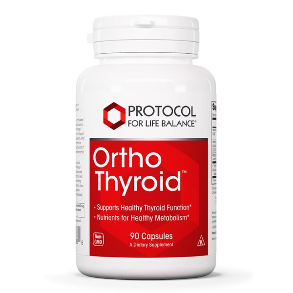 Protocol Ortho Thyroid - Supports Healthy Thyroid Function* - with Ashwagandha, Zinc & Selenium - Non-GMO & Kosher - 90 Veg Capsules