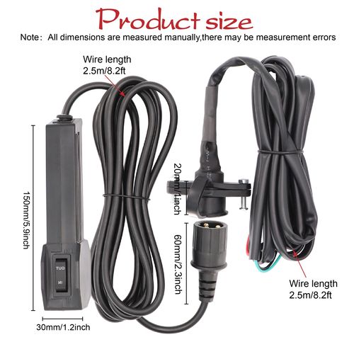 TuoLauthon 12V Winch Corded Manual Hand Remote Control Kits for ATV UTV Winch