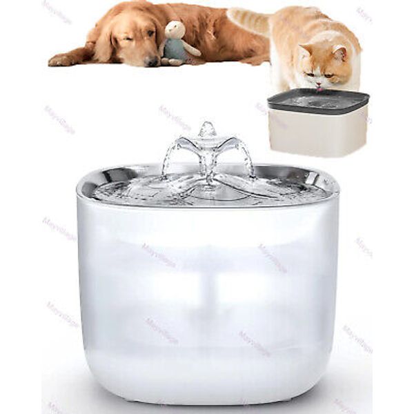 Automatic Pet Water Fountain Dispenser Cat Dog Drinking Bowl With Filter 3L/95oz