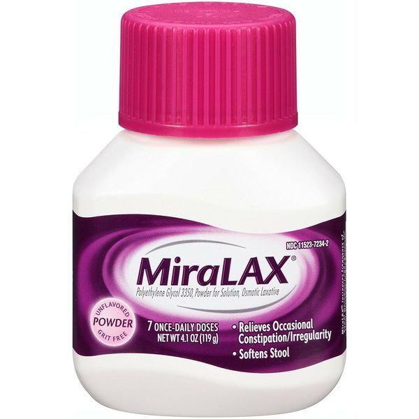 Miralax Laxative Powder Relieves Occasional Constipation Unflavored 4.1 oz