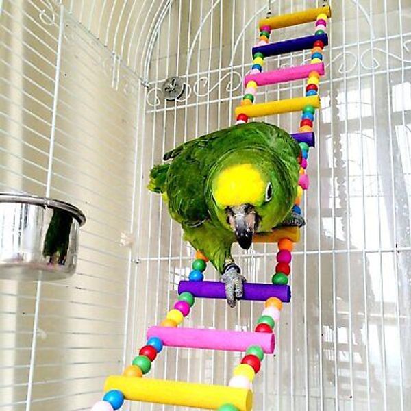 Bird Parrot Toys Ladders Swing Chewing Toys Hanging Pet Bird Cage Accessories...