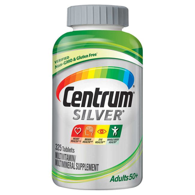 CENTRUM SILVER Adults 50+ MultiVitamin MultiMineral Supplements D3, 325 Tablets