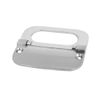 Sourcingmap Wardrobe Cupboard 3-inch Long Concealed Hidden Recessed Grip Pull Handle Silver Tone