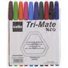 Cello Original Tri-Mate Triangular Barrel Ballpoint Pen Medium Point Biro (1.0mm) (Assorted, Pack of 10)