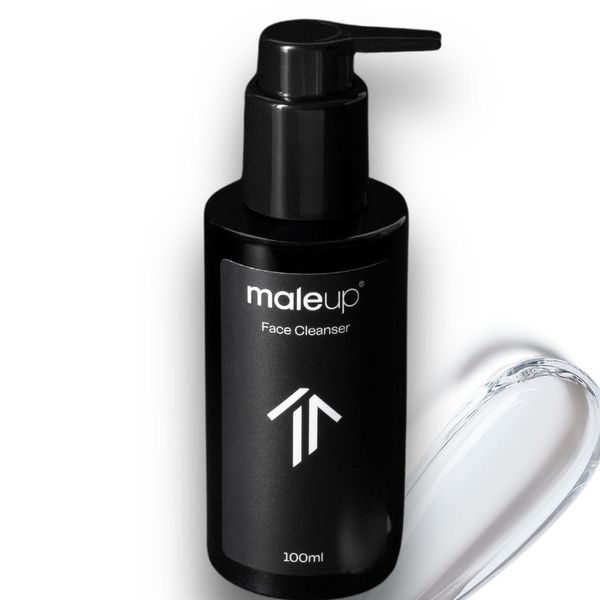 MaleUp – Face Cleanser – Feuchtigkeitsspendende Gesichtsreinigung – Sanftes Reinigungsgel – alle Hauttypen – Hält ca. 2 Monate – Porentiefe Reinigung – Entfernt Unreinheiten