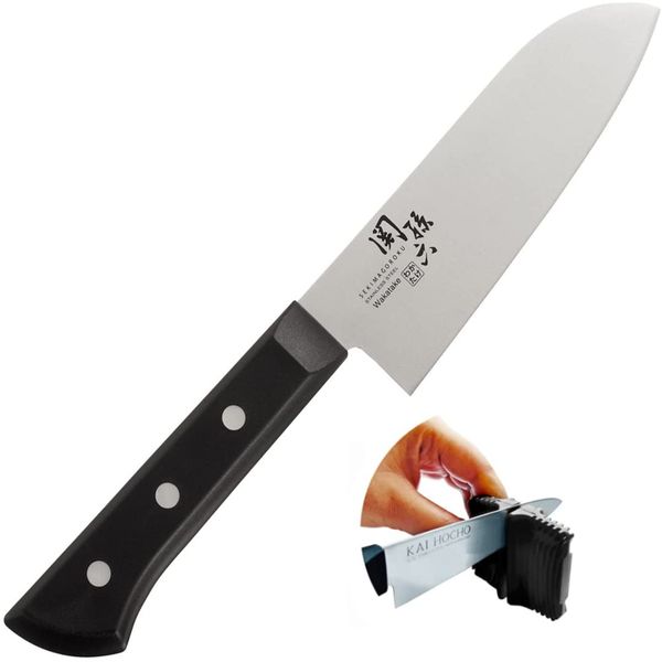 KAI Corporation AB5421 Sekimagoroku Wakatake Small Santoku Knife, 5.7 inch (145 mm), Made in Japan, Dishwasher Safe