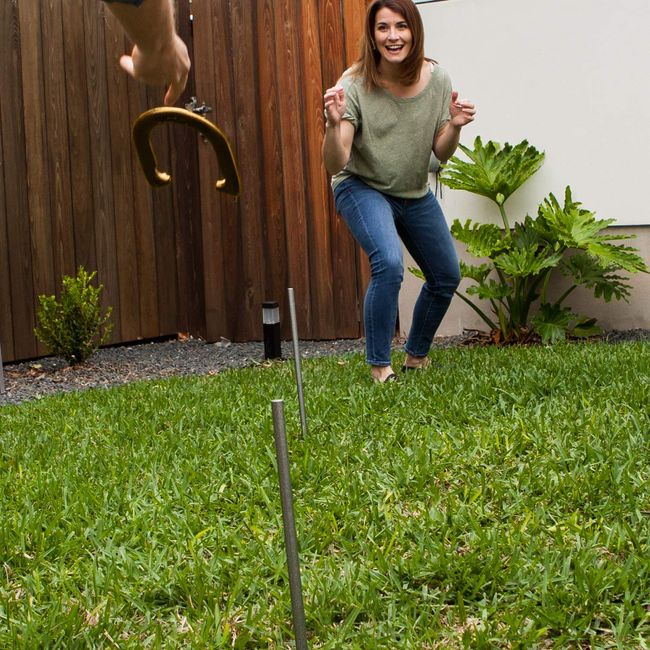  Lawn Horseshoes - International Shipping Eligible / Lawn  Horseshoes / Toss Games: Sports & Outdoors