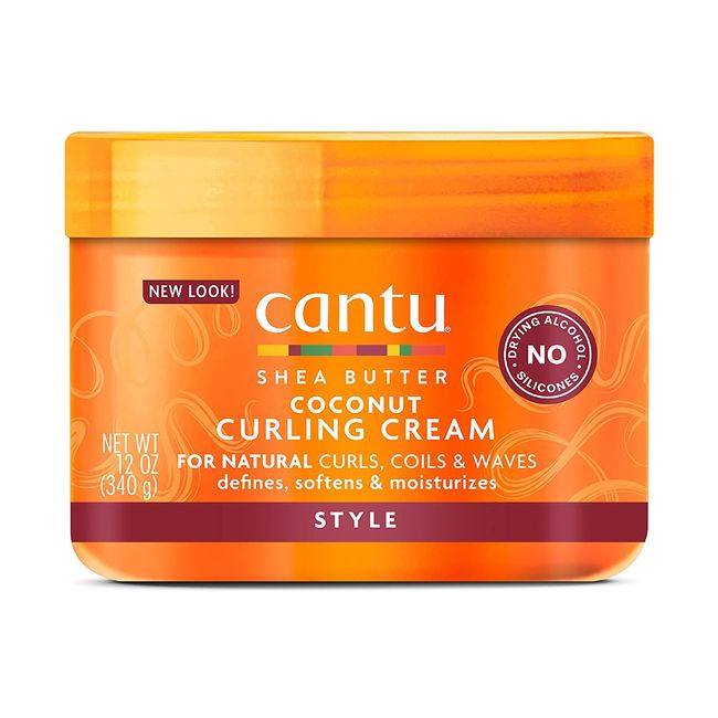 Cantu Coconut Curling Cream with Shea Butter for Natural Hair, 12 Oz (Packaging