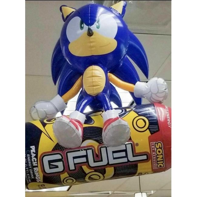 Sonic the Hedgehog G Fuel Inflatable Balloon Official VERY RARE NEW! GFUEL