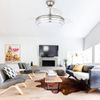 Retractable Ceiling Fan with Lights and Remote with APP Control, 3 Color Change,
