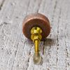 ARTISNO Marble Brass Knobs, Pink Marble Cabinet Drawer Knobs, Set of 6