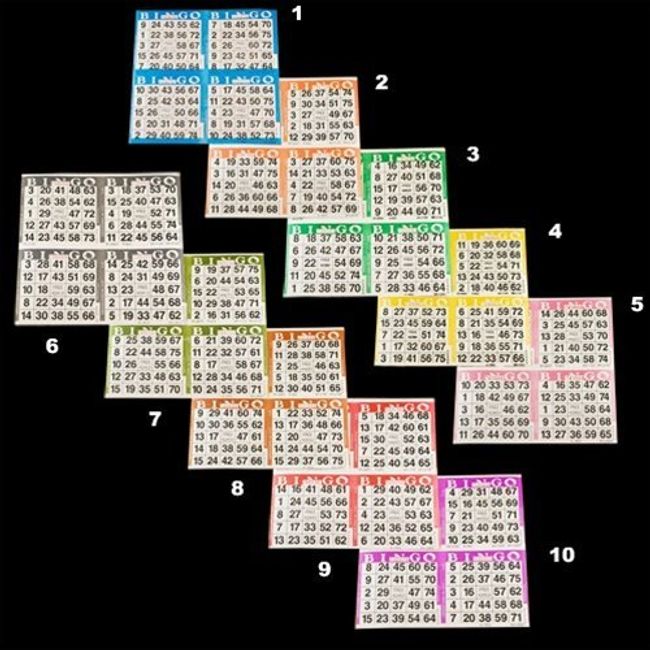 100 Sheets 1 on Bingo Paper with 4 Daubers