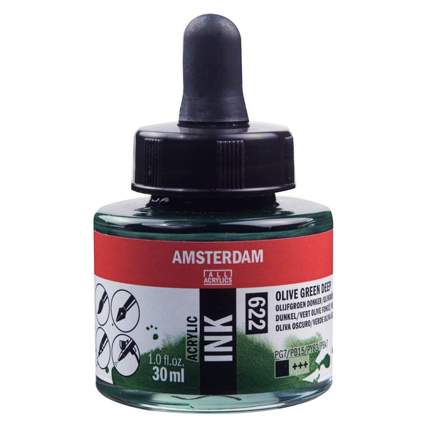 Amsterdam ACRYLC Ink GRN, Olive Green Deep, One Size
