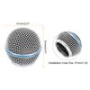 sourcing map 2pcs Mesh Microphone Grill Head Wired Microphone Ball Head Replace for DIY Mic Grill Head Parts Accessory Silver