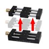 Manual Linear Stage 75mm Sliding Table Linear Rail Guide Aluminium Alloy Slid...